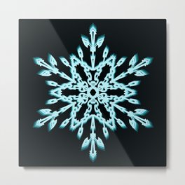 Snowflake Metal Print | Graphicdesign, Pop Art, Other, Pattern, 3Deffect, Specialsnowflake, Holidays, Christmas, Digital, Blue 