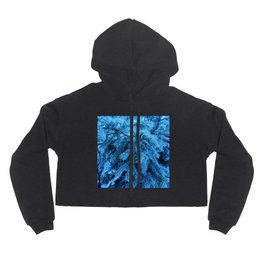 Spruce branches covered with snow &  frost crystals on spruce needles Hoody