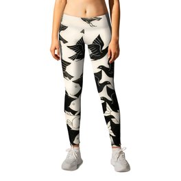 Escher Sky And Water II Fishes And Birds Leggings