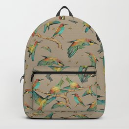 The Birds and the bees pattern on sand Backpack