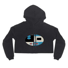 Abstract in Blue, Black, Red and Beige. See Companion Piece Hoody