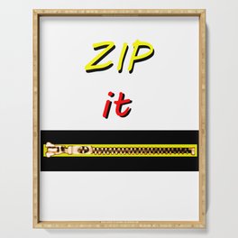 Zip it Black Yellow Red jGibney The MUSEUM Gifts Serving Tray