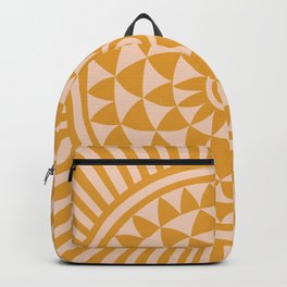 Geometric Yellow Sun  Backpack