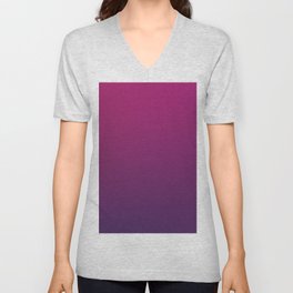 DEEPEST PURPLE - Minimal Plain Soft Mood Color Blend Prints Unisex V-Neck
