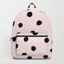 Milllenial Pink Polka Dot Leopard Print Backpack