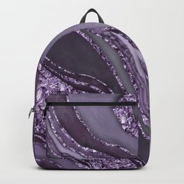 Crystal Gemstone Agate Texture Purple Elegance And Luxury Backpack