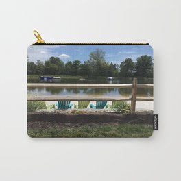 Sunny Lake Beach Carry-All Pouch | Nature, Landscape, Photo 