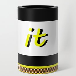 Zip it Black Yellow jGibney The MUSEUM Gifts Can Cooler