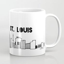 St. Louis Skyline Black and White Coffee Mug