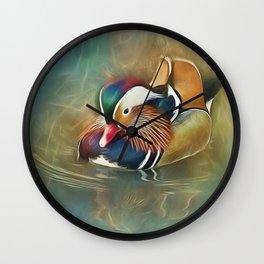 Mandarin Duck Wall Clock