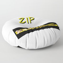 Zip it Black Yellow jGibney The MUSEUM Gifts Floor Pillow