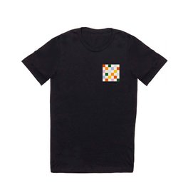 Retro Rainbow Checkerboard  T Shirt