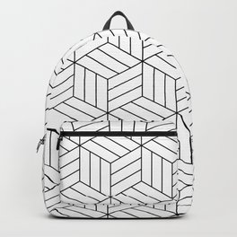 Black and White Geometric Backpack