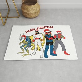 Space Ghost Coast to Coast Merry Christmas Happy Holidays Gift Rug