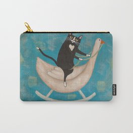 Cat on a Rocking Goose Carry-All Pouch