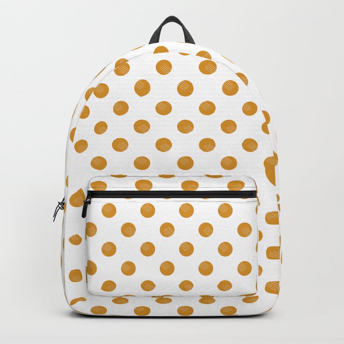 Mustard Dots Backpack by ARTbyJWP | society6.com