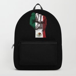 Raised Fist for Mexico | Mexican Flag Backpack