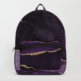 Agate Purple Gold Glitter Design Backpack