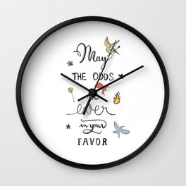 Hunger Game quality calligraphy Wall Clock