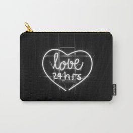 Love 24 Hours (Black and White) Carry-All Pouch