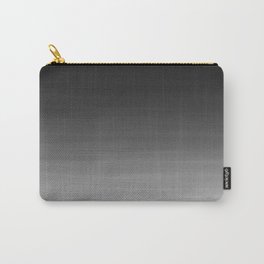 Black and White Haze Abstract Ombre Carry-All Pouch