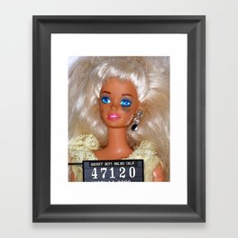 MALIBU 47120 Gerahmter Kunstdruck | Photo, Mugshot, Digital, Doll, Crime, Barbie, Arrested, California, Film, Digital Manipulation 