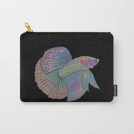 A Beautiful Betta Fish Carry-All Pouch | Water, Aquarium, Labyrinth, Fish, Digital, Graphicdesign, Kingofsiam, Thailand, Siamese, Veiltail 