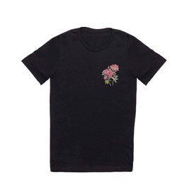 Wild Roses in Gouache T Shirt | Pattern, Floral, Flowers, Rose, Hand Painted, Botanical, Pink, Red, Painting, Watercolor 