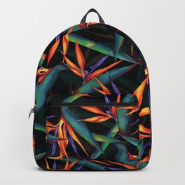 Tropical Leaf Pattern Backpack