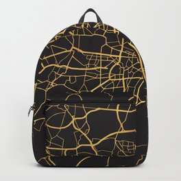 MUNICH GERMANY GOLD ON BLACK CITY MAP Backpack