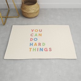 You Can Do Hard Things Rug