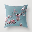 Branch On Blue Throw Pillow