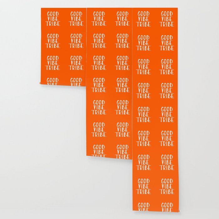 Good Vibe Tribe - Orange and White Wallpaper by ...
