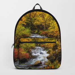 Spearfish Canyon - Creek Surrounded By Fall Color in Black Hills South Dakota Backpack
