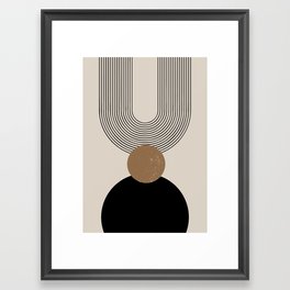 Mid Century Modern Abstract Art 10 Framed Art Print | Midcentury, Earthy, Digital, Collage, Black And White, Abstract, Terracotta, Boho, Neutral, Line 