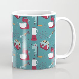 Retro Kitchen - Teal and Raspberry Coffee Mug