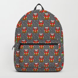 Christmas Snow Owl Pattern Backpack