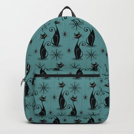 Retro Atomic Spooky Cats Backpack