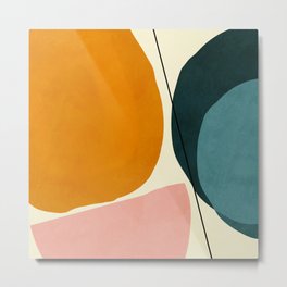 shapes geometric minimal painting abstract Metal Print