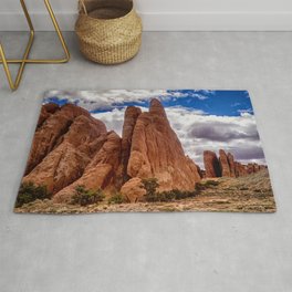 Sandstone Formations in Arches National Park Rug