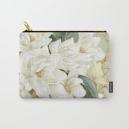 Elegant Magnolias – with a Touch of Gold Carry-All Pouch