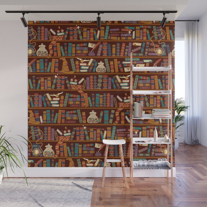 Bookshelf Wall Mural By Risarodil Society6