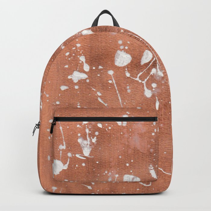 Rose Gold and White Backpack by melaniab | Society6