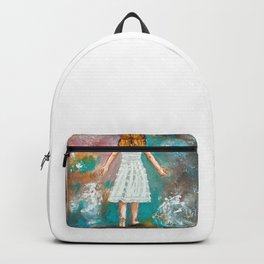 World is my oyster - a high spirit Girl Painting Backpack