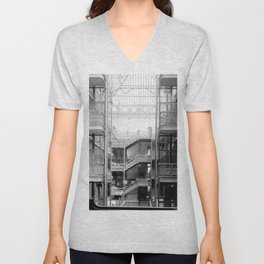 Bradbury Building, Downtown Los Angeles V Neck T Shirt