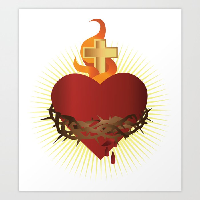 Sacred Heart of Jesus Art Print by almao2o Society6
