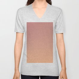 AFTER FALL - Minimal Plain Soft Mood Color Blend Prints V Neck T Shirt