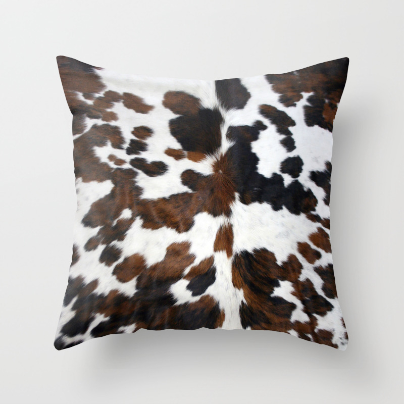 Cowhide Throw Pillow By Koovox Society6