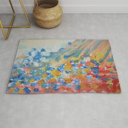 Pastel Pastel Abstract Oil Rug