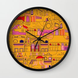 Mexican pattern seamless design. Decoration textile and paper series Wall Clock